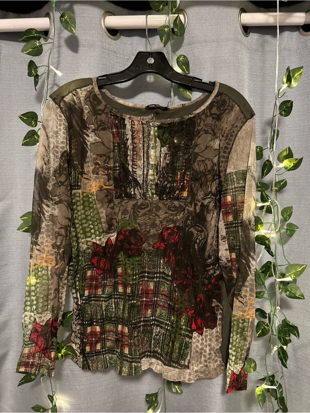 Vintage 90s Marc Aurel Sheer Long Sleeve Women’s Top - Size EU 36 (SMALL) - Picture 2 of 3